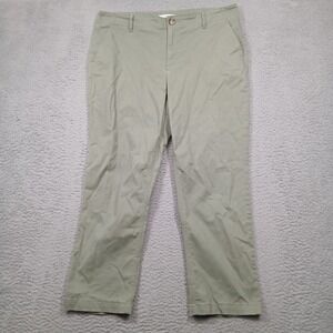 LOFT Women's 12 The Monroe Slim Olive Green‎ Stretch Chino Pants